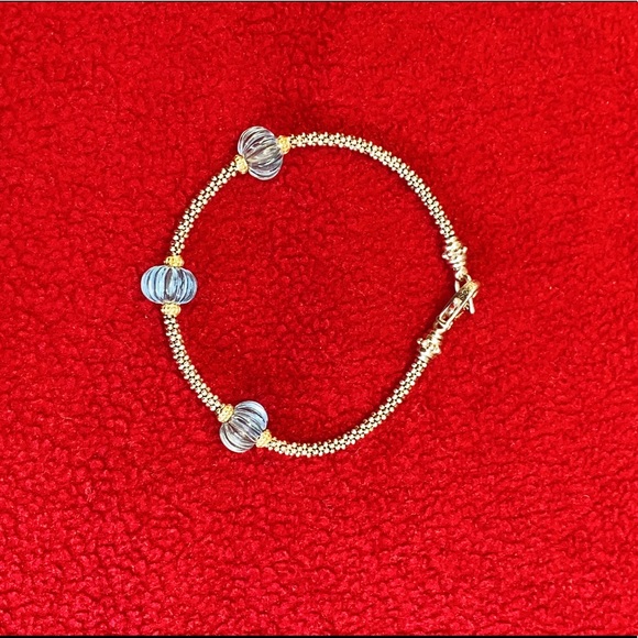 LAGOS 18K Gold Caviar Forever Sky BL TPZ Bracelet - Picture 7 of 8